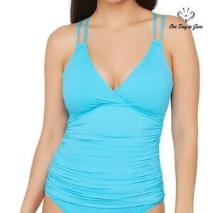La Blanca Island Goddess Underwire Tankini Top Size 2